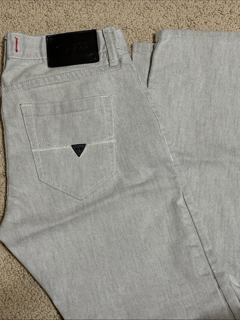 Guess Men's Slim Straight Jeans in Light Gray